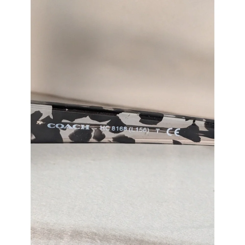 Coach Women's HC8168 534811 Sunglasses Black/Crystal Mosaic/Light Grey Gradient